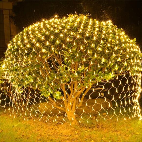 Outdoor Christmas Net Lights, 12FT x 5FT 360 LED Fairy String Light with 8 Modes - Picture 3 of 7